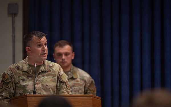 Maj. Anthony Langdon is awarded the Meritorious Service Medal
