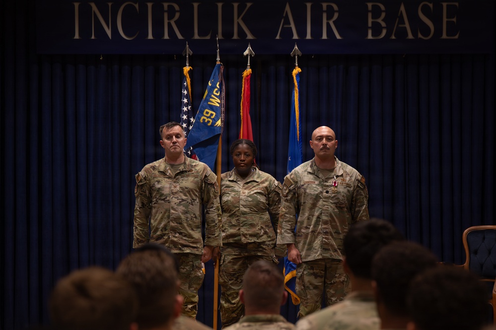Maj. Anthony Langdon is awarded the Meritorious Service Medal
