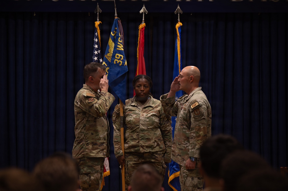 Maj. Anthony Langdon is awarded the Meritorious Service Medal