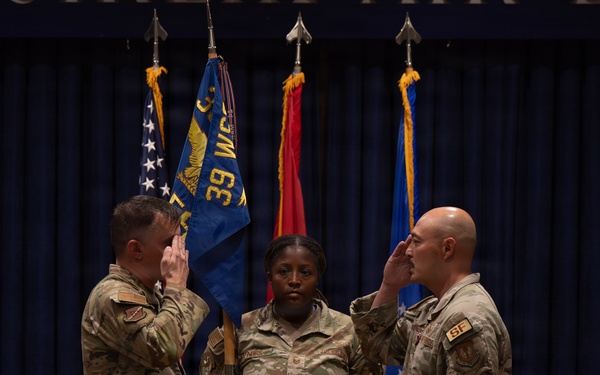Maj. Anthony Langdon is awarded the Meritorious Service Medal
