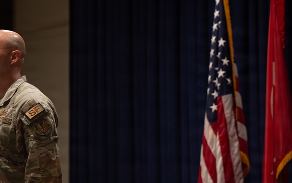 Maj. Anthony Langdon is awarded the Meritorious Service Medal