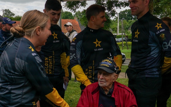 Golden Knights Mark 82nd Anniversary of D-Day at 507th PIR Monument