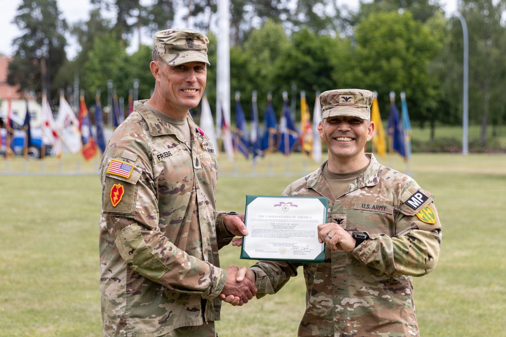 Friebe relinquishes responsibility after three years as 18th Military Police Brigade's senior enlisted leader