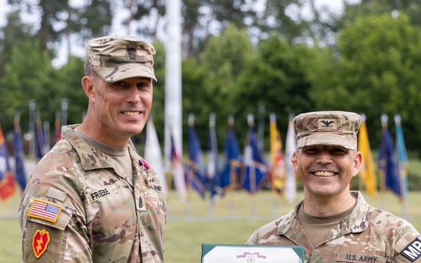 Friebe relinquishes responsibility after three years as 18th Military Police Brigade's senior enlisted leader