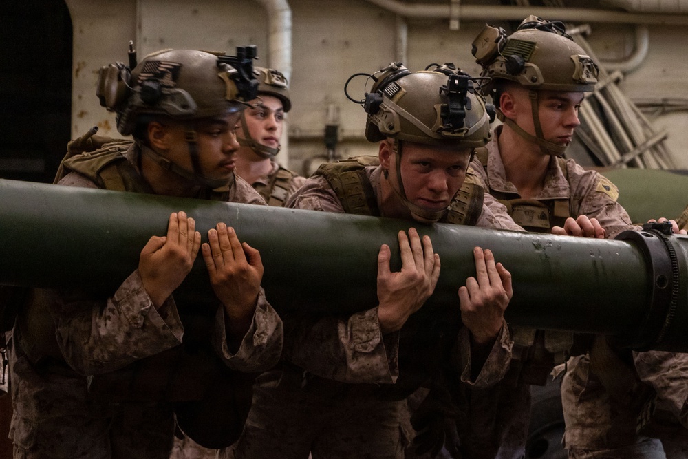 USS Portland Marines Conduct Routine Operations