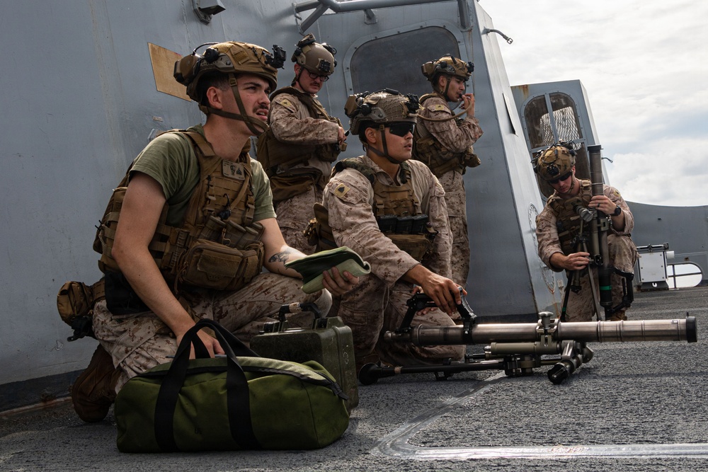 USS Portland Marines Conduct Routine Operations