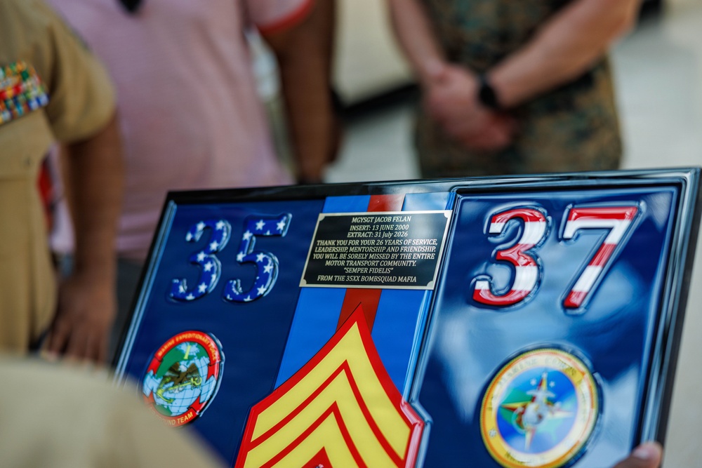 Master Gunnery Sgt. Jacob Felan Retirement Ceremony