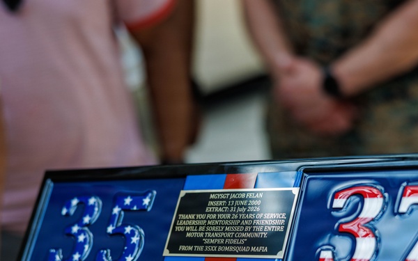 Master Gunnery Sgt. Jacob Felan Retirement Ceremony
