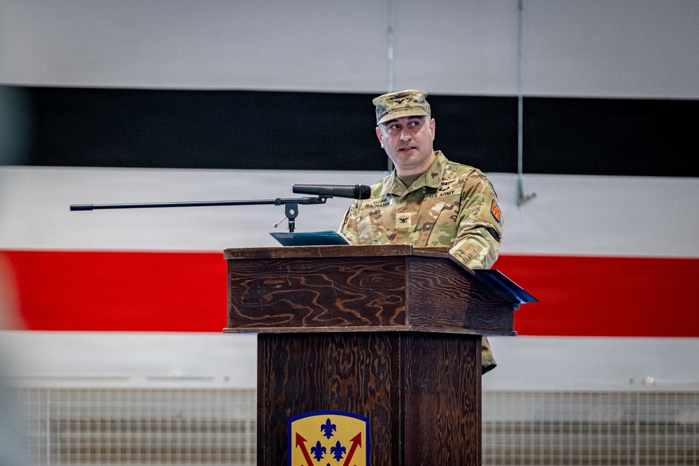 U.S. Army Air Defense Artillery Brigade in Europe holds its second change-of-command ceremony