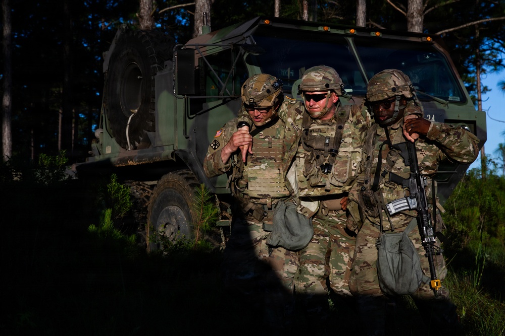 365th Engineer Battalion Patrol and Medical Simulation for OSJ