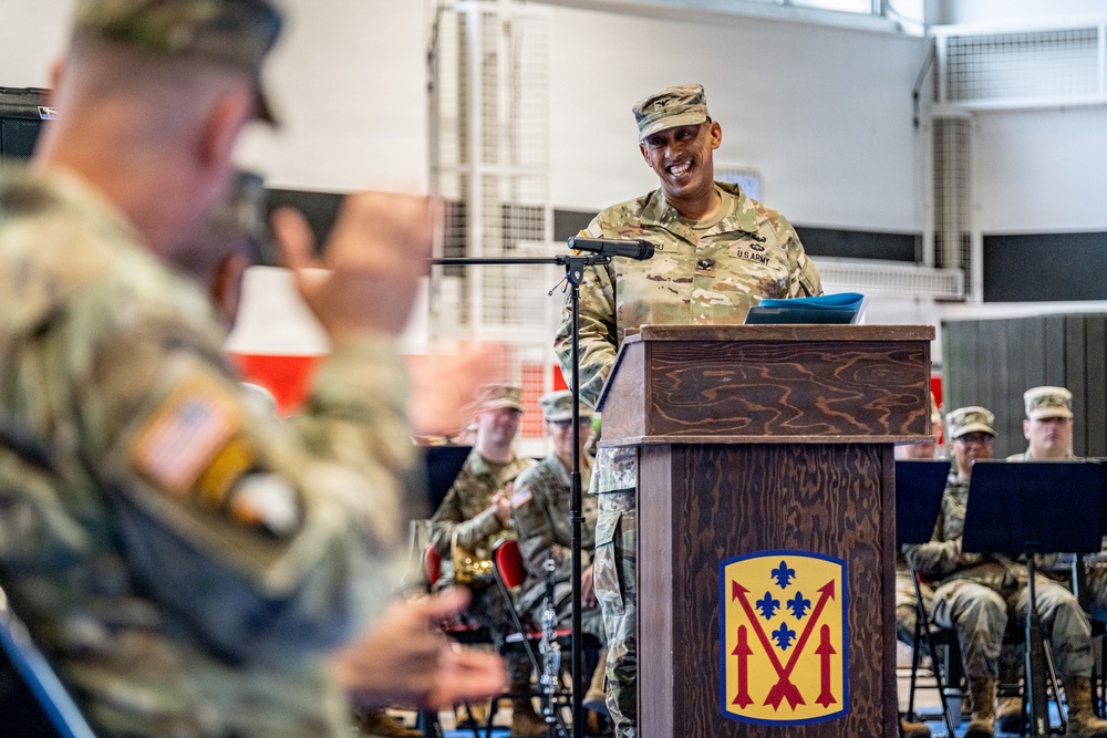U.S. Army Air Defense Artillery Brigade in Europe holds its second change-of-command ceremony