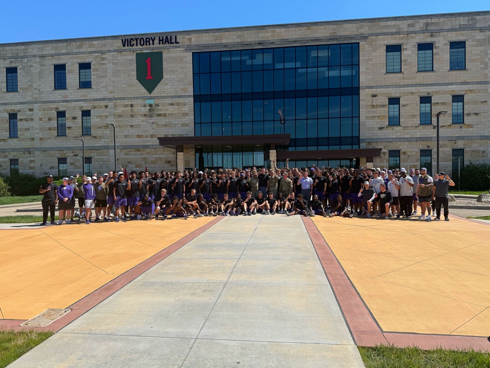 Kansas State University Football Team Visits Fort Riley