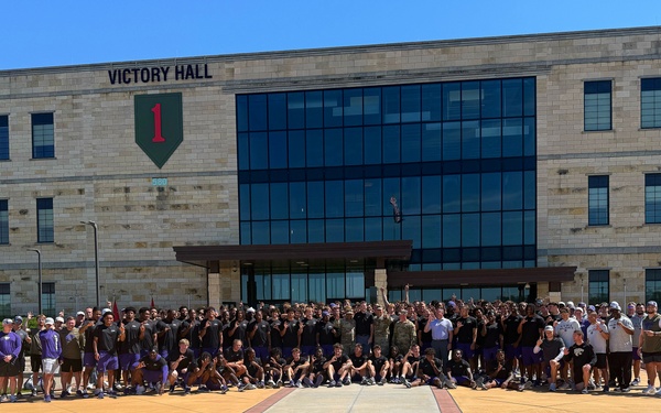 Kansas State University Football Team Visits Fort Riley