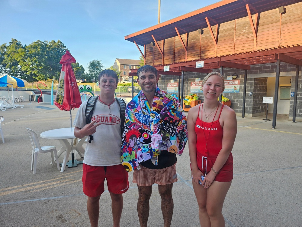 Popular content creator visits Picatinny Arsenal’s Frog Falls Aquatic Park