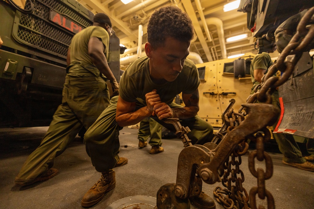 USS Portland Marines Conduct Routine Operations
