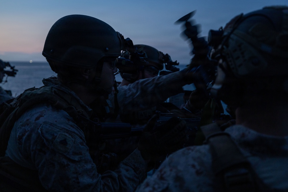 USS Portland Marines Conduct Routine Operations
