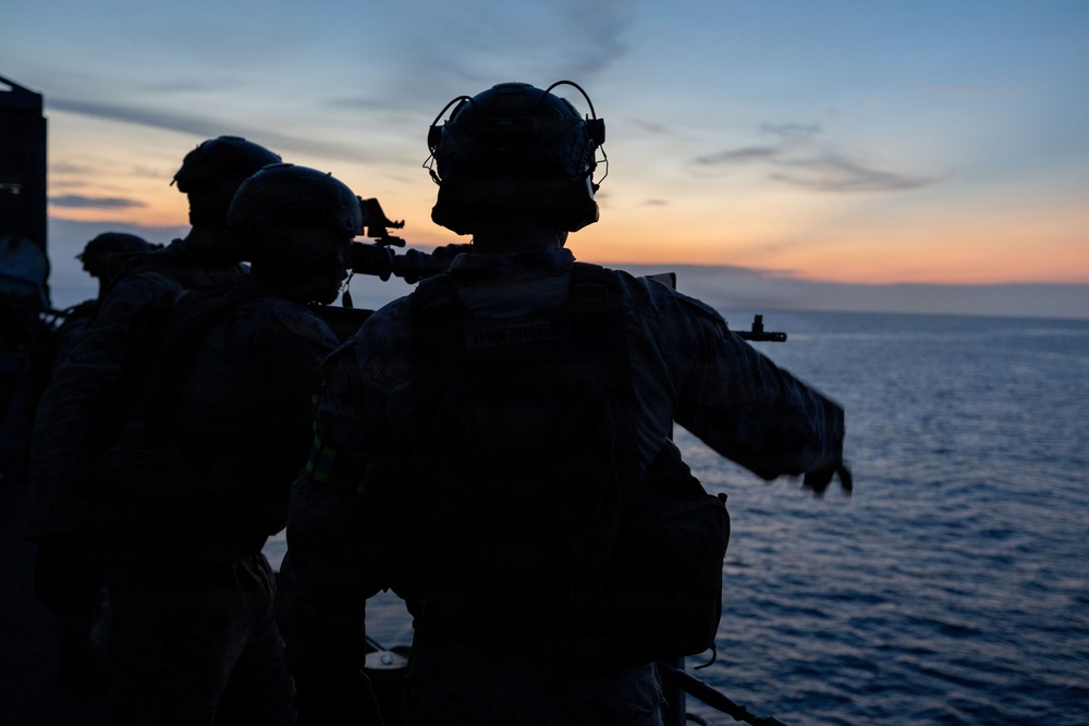 USS Portland Marines Conduct Routine Operations