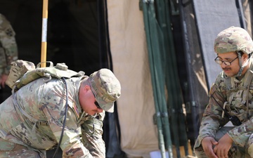 624th Forward Resuscitative Surgical Detachment (FRSD) performs medical field training using a robotic canine