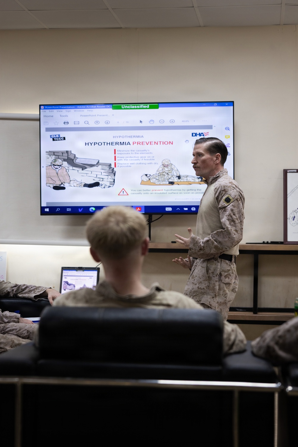 U.S. Marines and Sailors Conduct a Combat Lifesaver Course