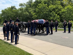 Full Military Funeral Honors with Escort Are Conducted for U.S. Army Cpl. Malcolm S. Webb in Section 81