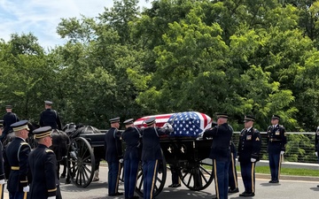 Full Military Funeral Honors with Escort Are Conducted for U.S. Army Cpl. Malcolm S. Webb in Section 81