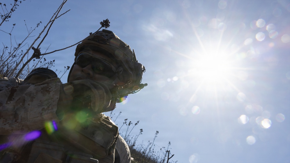 U.S. Marines with 1/7 survey and detect the Southern Border