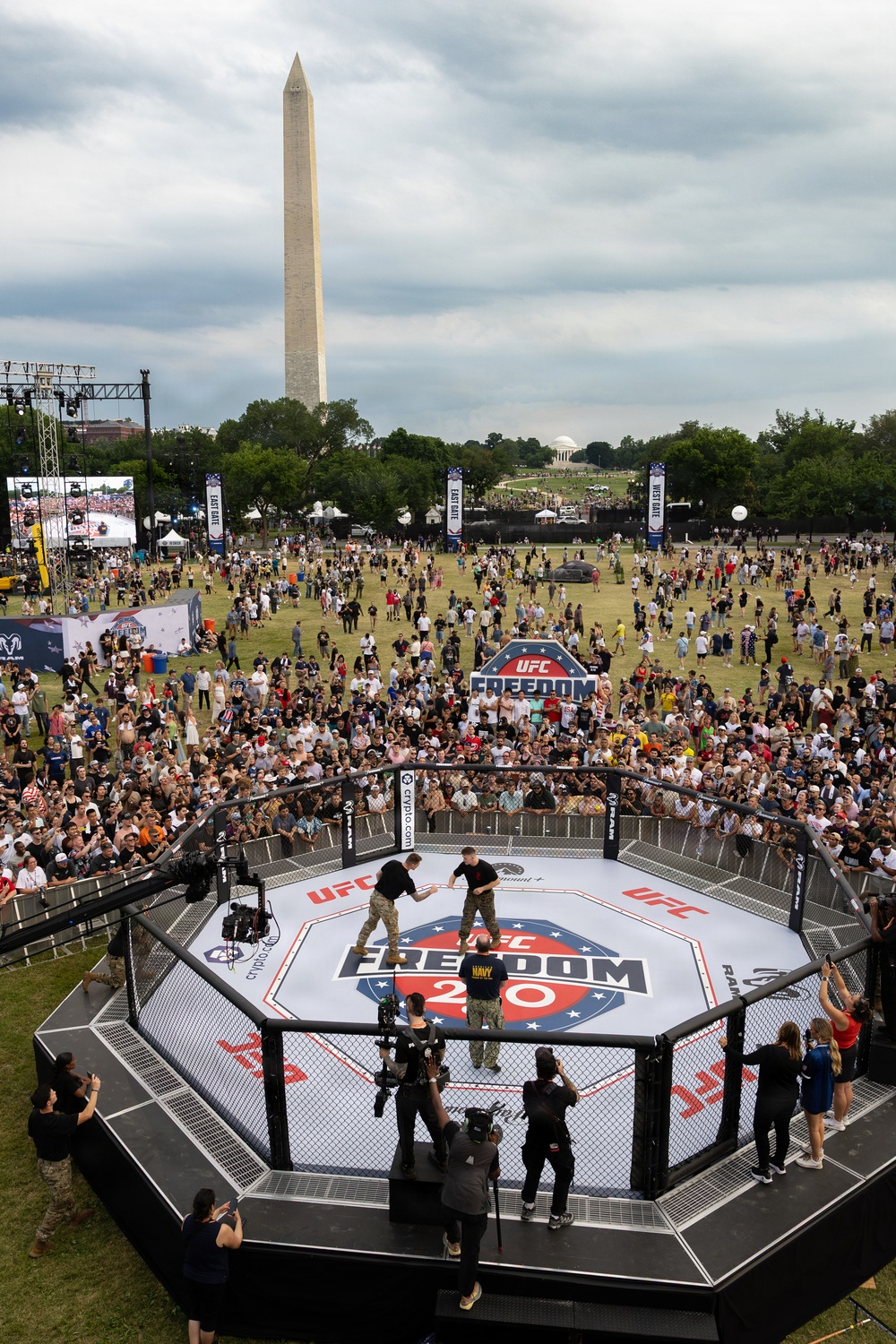 Service Members Showcase Combatives Skills at UFC Freedom 250