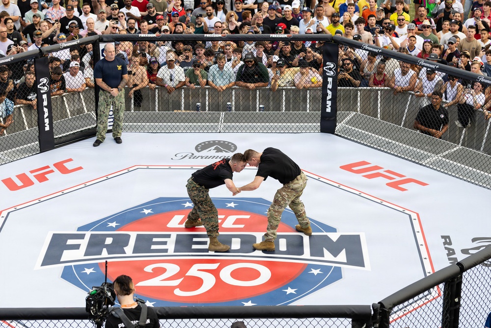 Service Members Showcase Combatives Skills at UFC Freedom 250