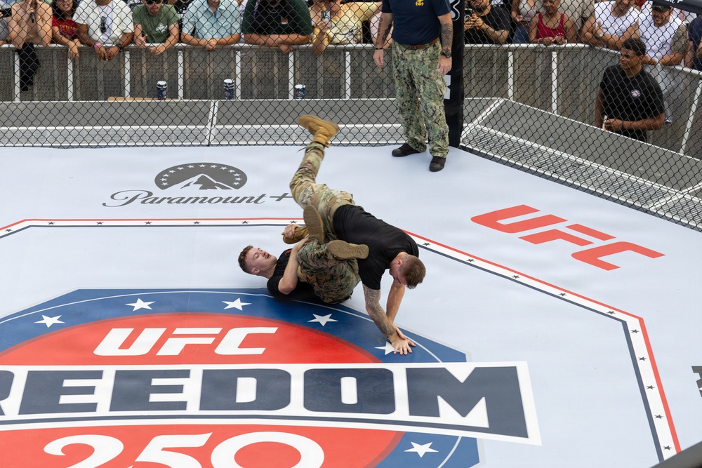 Service Members Showcase Combatives Skills at UFC Freedom 250