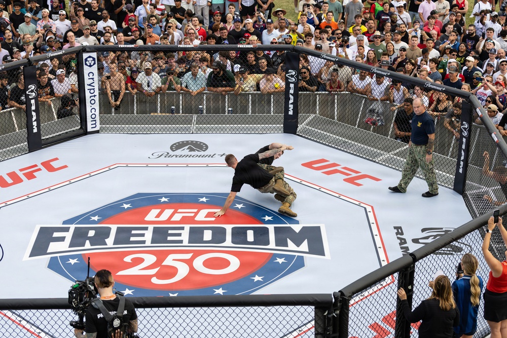 Service Members Showcase Combatives Skills at UFC Freedom 250