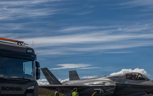 493 FGS conducts hot-pit refueling on Royal Navy aircraft for RAFL26
