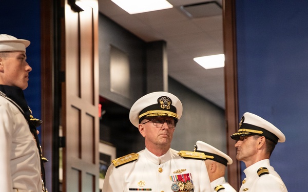 Vice Adm. Douglas L. Williams Relieves Vice Adm. Johnny Wolfe Jr. at Portfolio Acquisition Executive Strategic Systems Programs Change of Command Ceremony