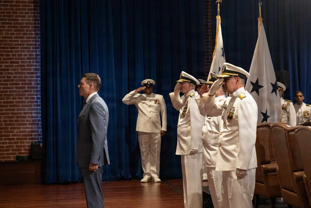 Vice Adm. Douglas L. Williams Relieves Vice Adm. Johnny Wolfe Jr. at Portfolio Acquisition Executive Strategic Systems Programs Change of Command Ceremony