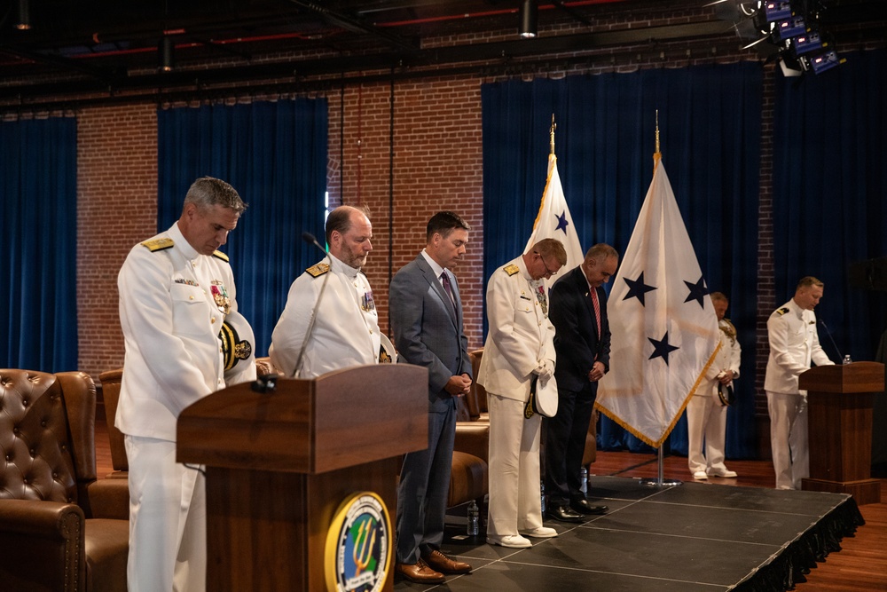 Vice Adm. Douglas L. Williams Relieves Vice Adm. Johnny Wolfe Jr. at Portfolio Acquisition Executive Strategic Systems Programs Change of Command Ceremony