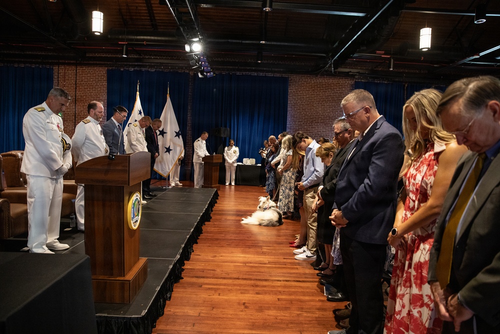 Vice Adm. Douglas L. Williams Relieves Vice Adm. Johnny Wolfe Jr. at Portfolio Acquisition Executive Strategic Systems Programs Change of Command Ceremony