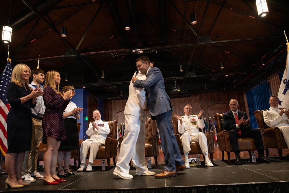 Vice Adm. Douglas L. Williams Relieves Vice Adm. Johnny Wolfe Jr. at Portfolio Acquisition Executive Strategic Systems Programs Change of Command Ceremony