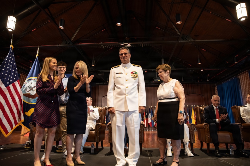 Vice Adm. Douglas L. Williams Relieves Vice Adm. Johnny Wolfe Jr. at Portfolio Acquisition Executive Strategic Systems Programs Change of Command Ceremony