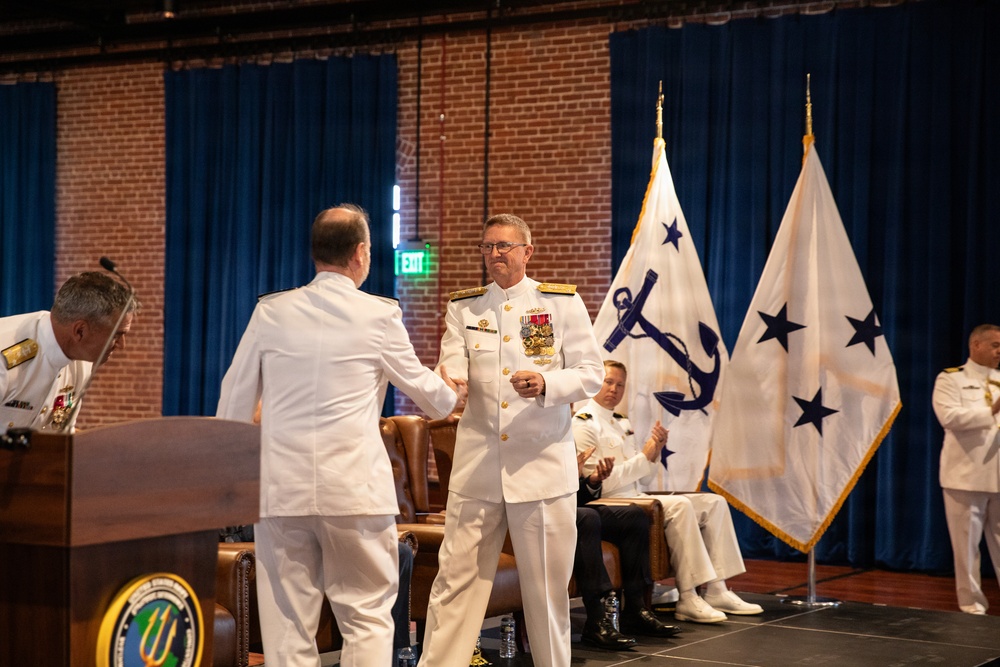 Vice Adm. Douglas L. Williams Relieves Vice Adm. Johnny Wolfe Jr. at Portfolio Acquisition Executive Strategic Systems Programs Change of Command Ceremony