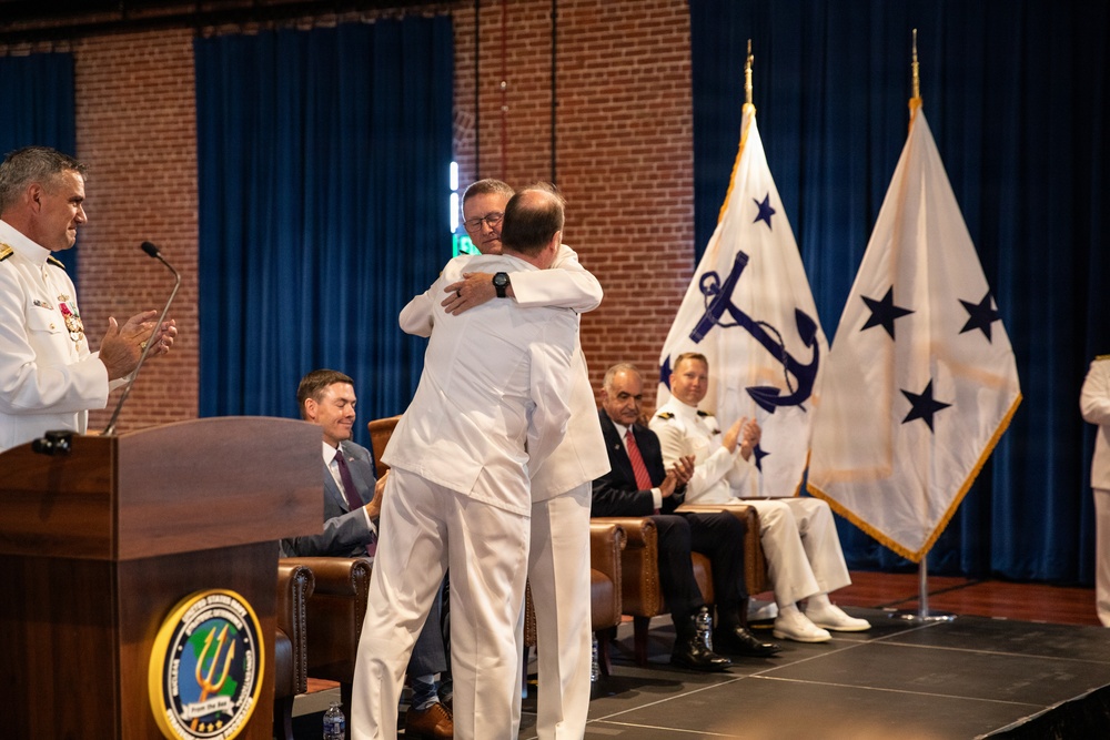 Vice Adm. Douglas L. Williams Relieves Vice Adm. Johnny Wolfe Jr. at Portfolio Acquisition Executive Strategic Systems Programs Change of Command Ceremony