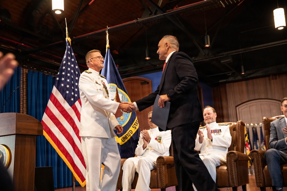 Vice Adm. Douglas L. Williams Relieves Vice Adm. Johnny Wolfe Jr. at Portfolio Acquisition Executive Strategic Systems Programs Change of Command Ceremony