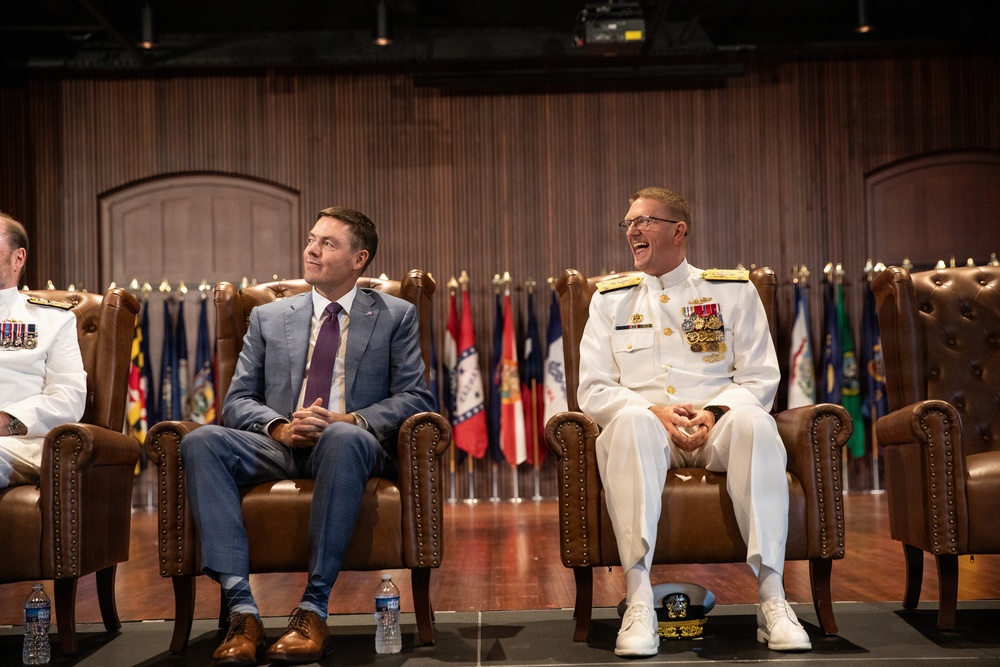 Vice Adm. Douglas L. Williams Relieves Vice Adm. Johnny Wolfe Jr. at Portfolio Acquisition Executive Strategic Systems Programs Change of Command Ceremony