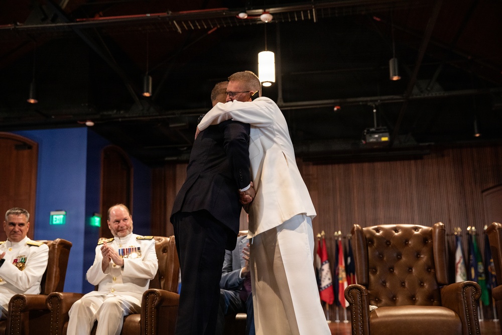 Vice Adm. Douglas L. Williams Relieves Vice Adm. Johnny Wolfe Jr. at Portfolio Acquisition Executive Strategic Systems Programs Change of Command Ceremony