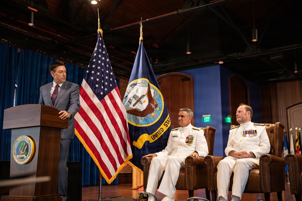 Vice Adm. Douglas L. Williams Relieves Vice Adm. Johnny Wolfe Jr. at Portfolio Acquisition Executive Strategic Systems Programs Change of Command Ceremony
