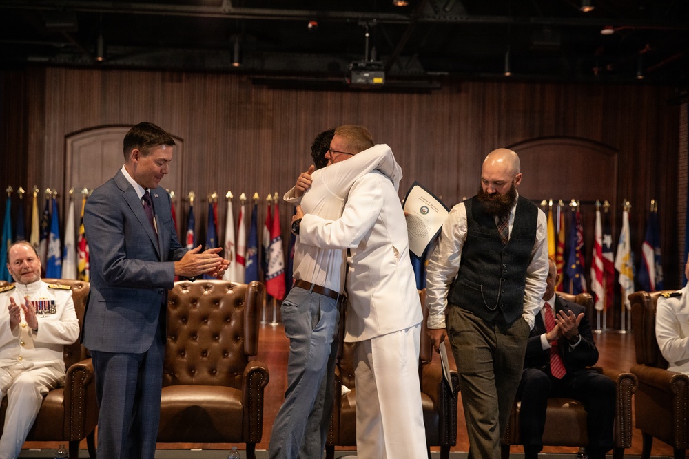 Vice Adm. Douglas L. Williams Relieves Vice Adm. Johnny Wolfe Jr. at Portfolio Acquisition Executive Strategic Systems Programs Change of Command Ceremony
