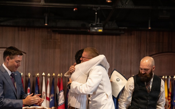 Vice Adm. Douglas L. Williams Relieves Vice Adm. Johnny Wolfe Jr. at Portfolio Acquisition Executive Strategic Systems Programs Change of Command Ceremony