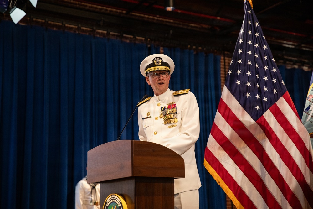 Vice Adm. Douglas L. Williams Relieves Vice Adm. Johnny Wolfe Jr. at Portfolio Acquisition Executive Strategic Systems Programs Change of Command Ceremony