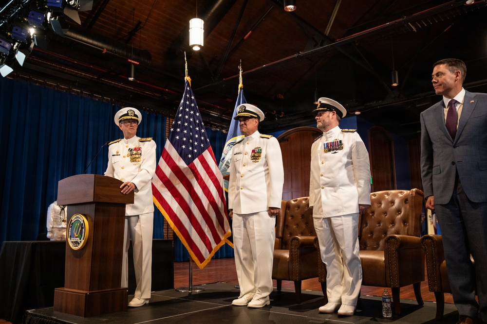 Vice Adm. Douglas L. Williams Relieves Vice Adm. Johnny Wolfe Jr. at Portfolio Acquisition Executive Strategic Systems Programs Change of Command Ceremony