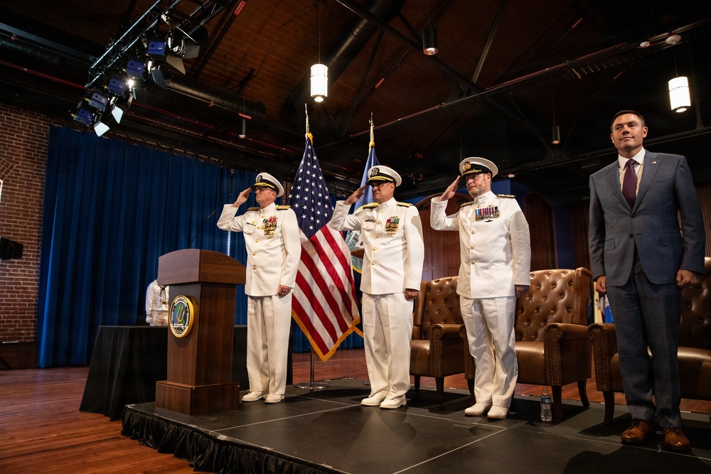 Vice Adm. Douglas L. Williams Relieves Vice Adm. Johnny Wolfe Jr. at Portfolio Acquisition Executive Strategic Systems Programs Change of Command Ceremony