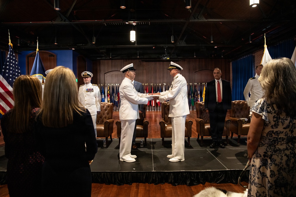 Vice Adm. Douglas L. Williams Relieves Vice Adm. Johnny Wolfe Jr. at Portfolio Acquisition Executive Strategic Systems Programs Change of Command Ceremony