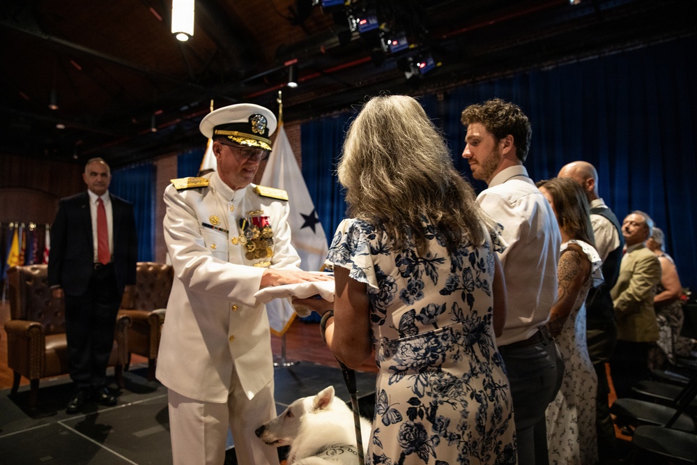 Vice Adm. Douglas L. Williams Relieves Vice Adm. Johnny Wolfe Jr. at Portfolio Acquisition Executive Strategic Systems Programs Change of Command Ceremony